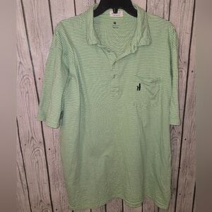 johnnie-O PREP-FORMANCE Golf Performance Polo Shirt XL GREEN Striped